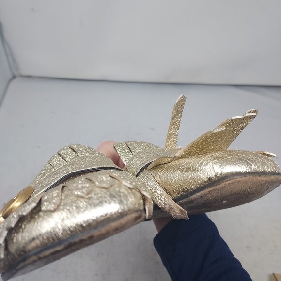 Gucci Gold Marmont GG Fringe Mule - Picture 9 of 10